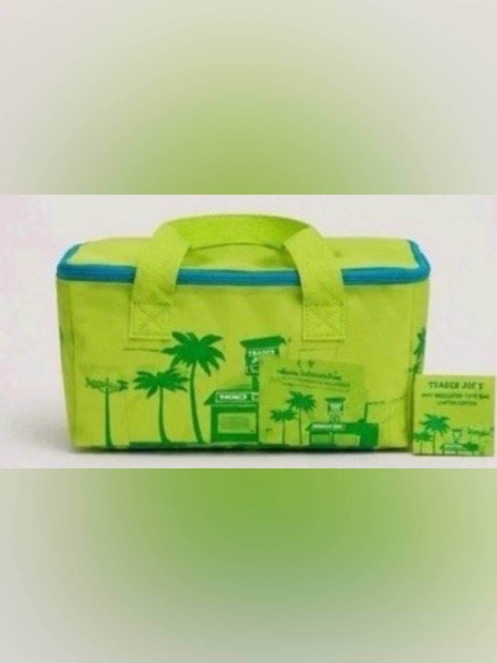 Trader Joe’s Palm Green Insulated Mini Cooler Tote Bag Limited Edition